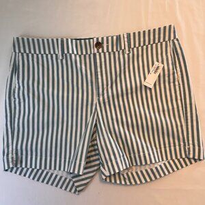 Old Navy Green & White Striped Shorts – Size 12 -